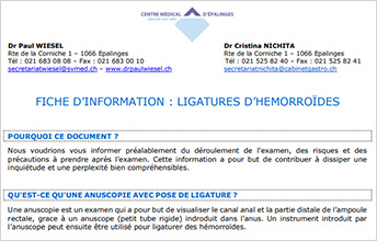 ligature hémorroïdes